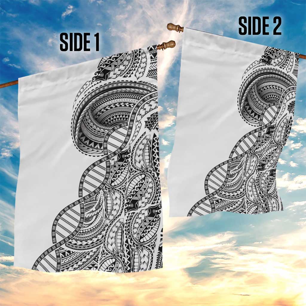 Samoan DNA Art Tattoo Garden Flag Polynesian Pattern White Color LT03 - Polynesian Pride