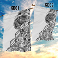 Samoan DNA Art Tattoo Garden Flag Polynesian Pattern White Color LT03 - Polynesian Pride