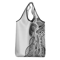 Samoan DNA Art Tattoo Grocery Bag Polynesian Pattern White Color LT03 - Polynesian Pride