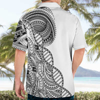 Samoan DNA Art Tattoo Hawaiian Shirt Polynesian Pattern White Color