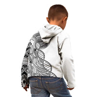 Samoan DNA Art Tattoo Kid Hoodie Polynesian Pattern White Color LT03 - Polynesian Pride