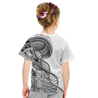 Samoan DNA Art Tattoo Kid T Shirt Polynesian Pattern White Color LT03 - Polynesian Pride