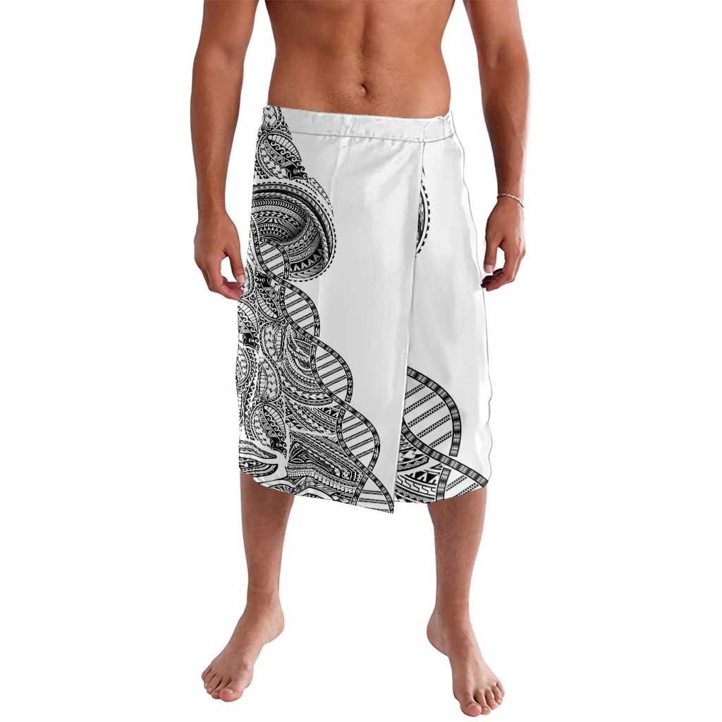 Samoan DNA Art Tattoo Lavalava Polynesian Pattern White Color LT03 White - Polynesian Pride