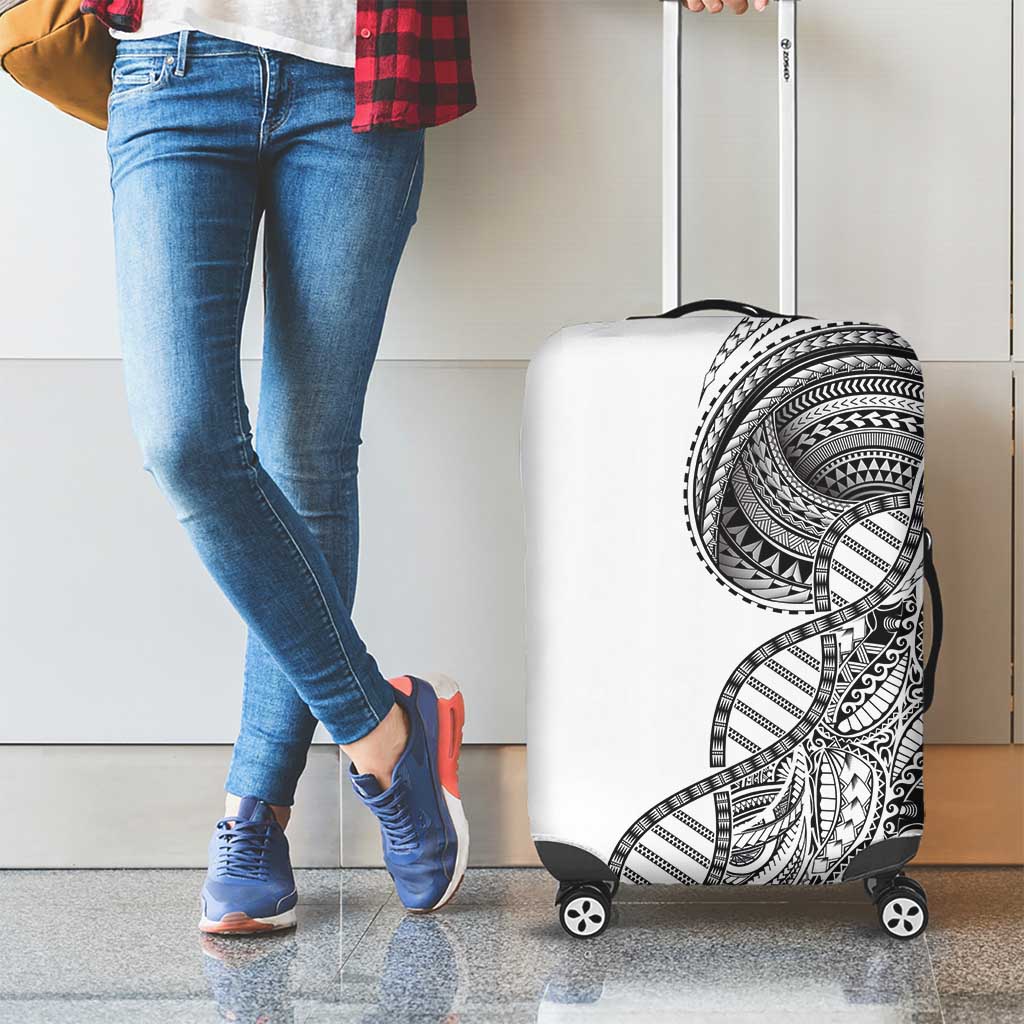 Samoan DNA Art Tattoo Luggage Cover Polynesian Pattern White Color LT03 - Polynesian Pride