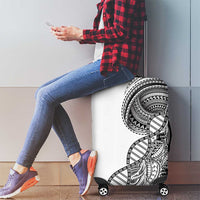 Samoan DNA Art Tattoo Luggage Cover Polynesian Pattern White Color LT03 - Polynesian Pride