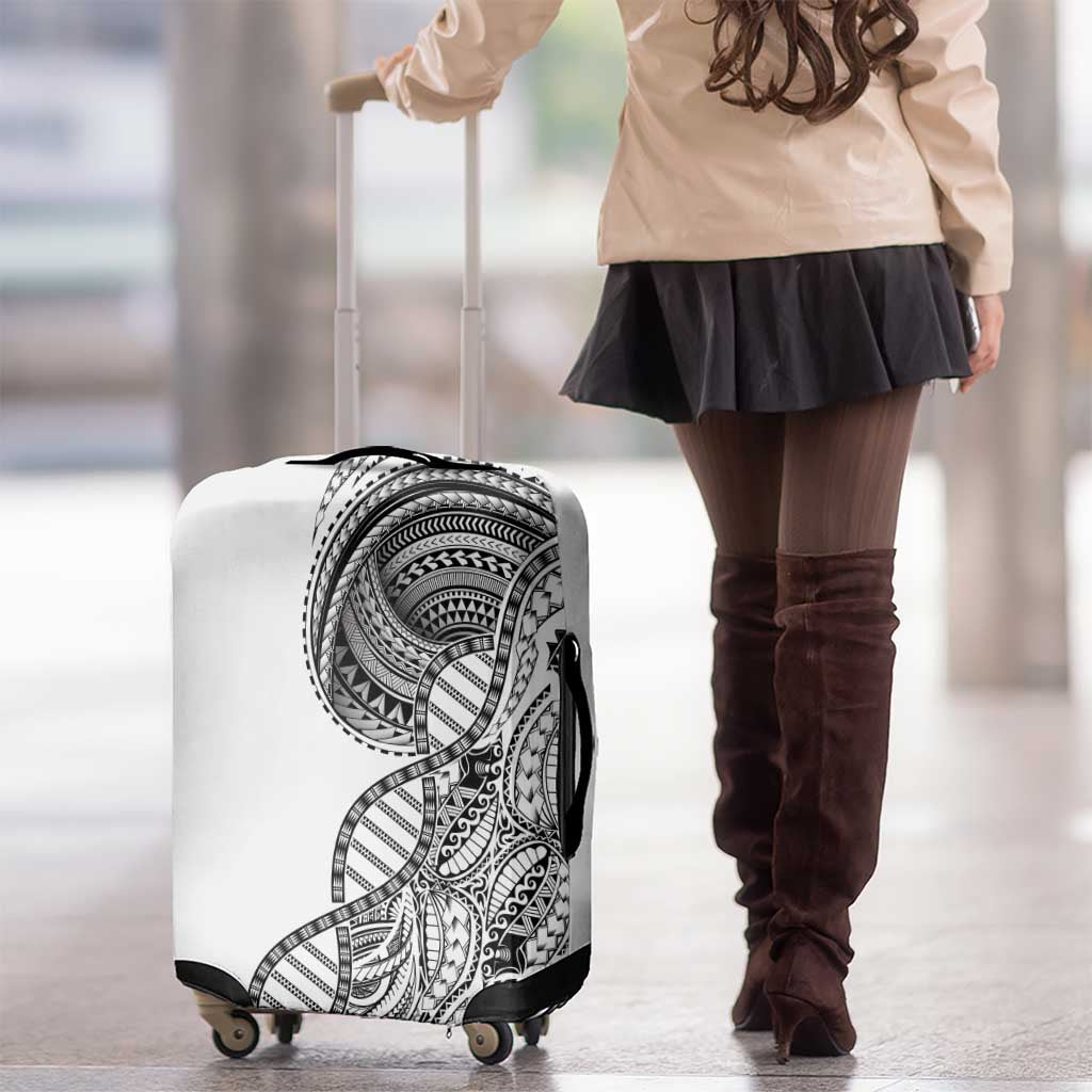 Samoan DNA Art Tattoo Luggage Cover Polynesian Pattern White Color LT03 - Polynesian Pride