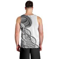 Samoan DNA Art Tattoo Men Tank Top Polynesian Pattern White Color LT03 - Polynesian Pride