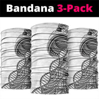 Samoan DNA Art Tattoo Neck Gaiter Polynesian Pattern White Color LT03 package One Size: 25*50cm White - Polynesian Pride