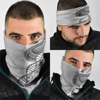 Samoan DNA Art Tattoo Neck Gaiter Polynesian Pattern White Color LT03 - Polynesian Pride