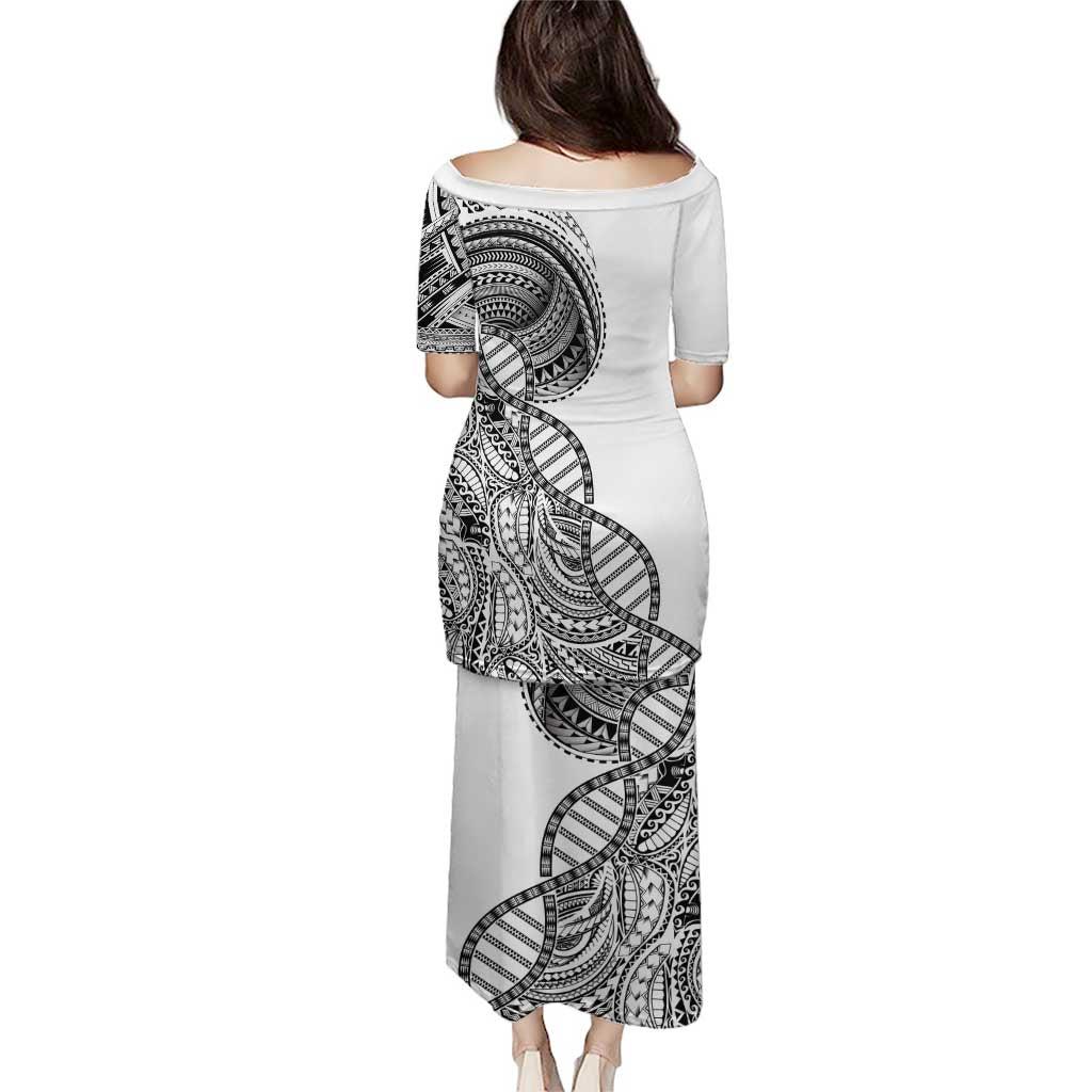 Samoan DNA Art Tattoo Puletasi Polynesian Pattern White Color LT03 - Polynesian Pride