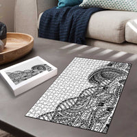 Samoan DNA Art Tattoo Puzzle Polynesian Pattern White Color LT03 - Polynesian Pride