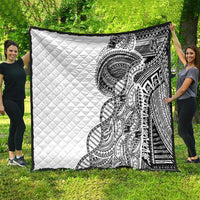 Samoan DNA Art Tattoo Quilt Polynesian Pattern White Color LT03 - Polynesian Pride