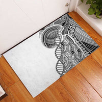 Samoan DNA Art Tattoo Rubber Doormat Polynesian Pattern White Color LT03 - Polynesian Pride
