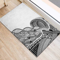 Samoan DNA Art Tattoo Rubber Doormat Polynesian Pattern White Color LT03 - Polynesian Pride