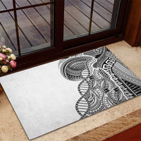 Samoan DNA Art Tattoo Rubber Doormat Polynesian Pattern White Color LT03 - Polynesian Pride