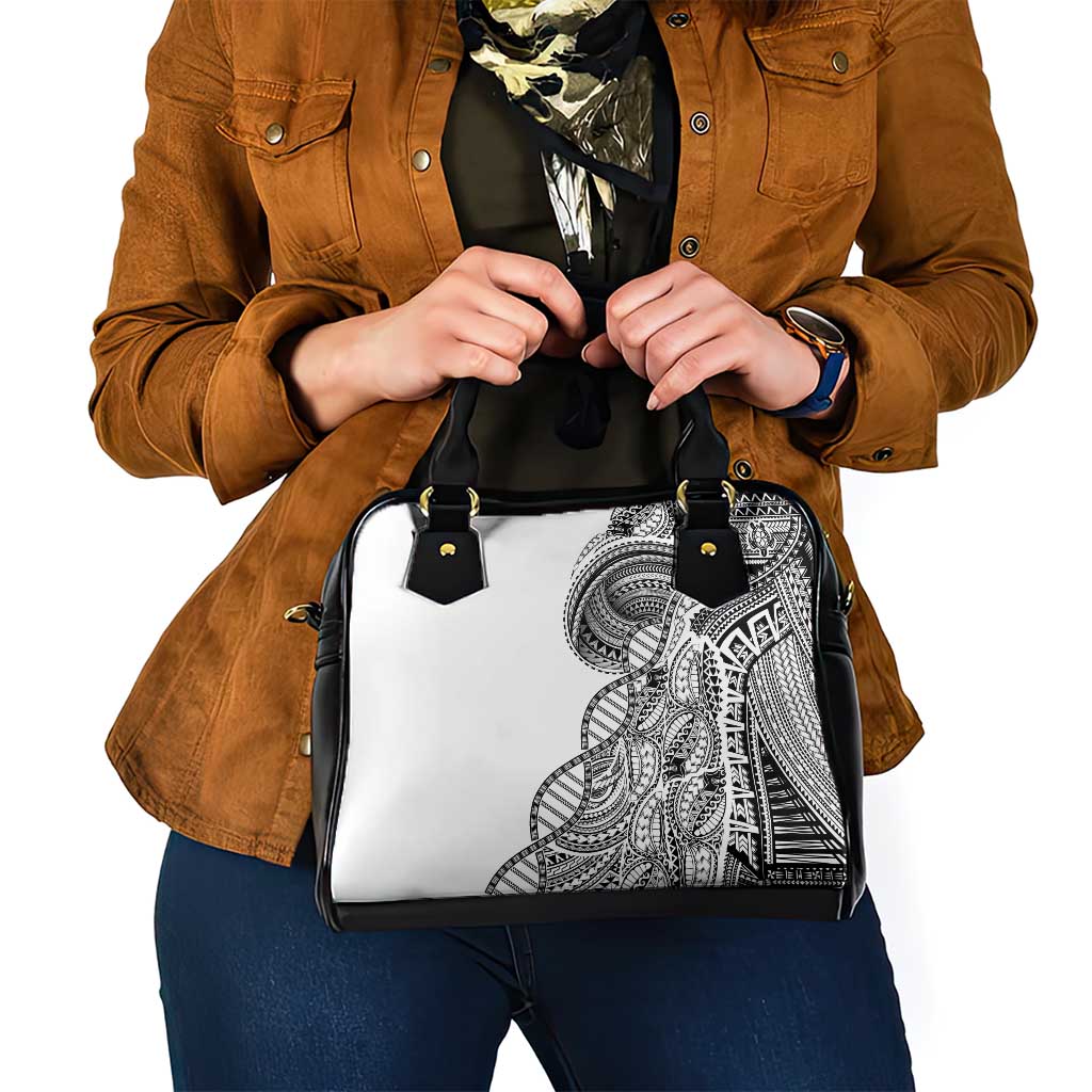 Samoan DNA Art Tattoo Shoulder Handbag Polynesian Pattern White Color LT03 - Polynesian Pride
