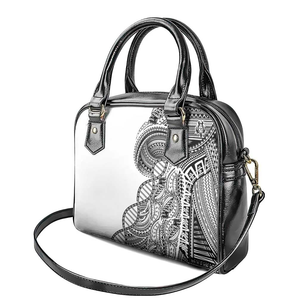 Samoan DNA Art Tattoo Shoulder Handbag Polynesian Pattern White Color LT03 - Polynesian Pride