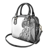 Samoan DNA Art Tattoo Shoulder Handbag Polynesian Pattern White Color LT03 - Polynesian Pride