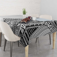Samoan DNA Art Tattoo Tablecloth Polynesian Pattern White Color LT03 - Polynesian Pride