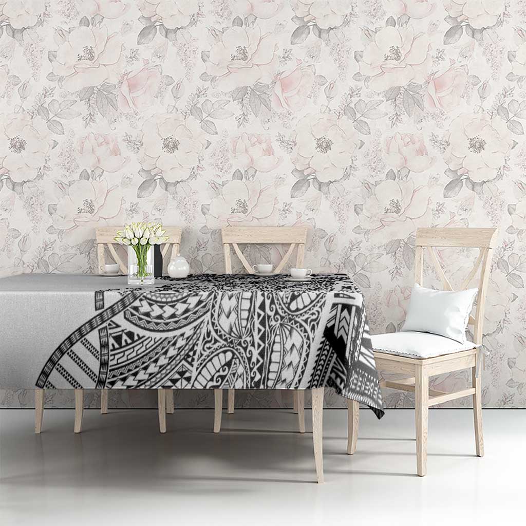 Samoan DNA Art Tattoo Tablecloth Polynesian Pattern White Color LT03 - Polynesian Pride