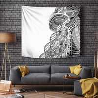 Samoan DNA Art Tattoo Tapestry Polynesian Pattern White Color LT03 White - Polynesian Pride