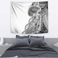 Samoan DNA Art Tattoo Tapestry Polynesian Pattern White Color LT03 - Polynesian Pride