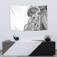 Samoan DNA Art Tattoo Tapestry Polynesian Pattern White Color LT03 - Polynesian Pride