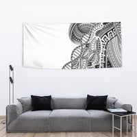 Samoan DNA Art Tattoo Tapestry Polynesian Pattern White Color LT03 - Polynesian Pride