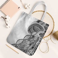 Samoan DNA Art Tattoo Tote Bag Polynesian Pattern White Color LT03 White Strap One Size White - Polynesian Pride