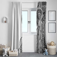 Samoan DNA Art Tattoo Window Curtain Polynesian Pattern White Color LT03 - Polynesian Pride