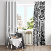 Samoan DNA Art Tattoo Window Curtain Polynesian Pattern White Color LT03 - Polynesian Pride