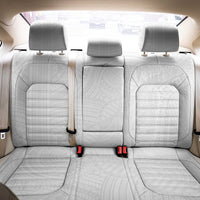 Samoan DNA Art Tattoo Back Car Seat Cover Polynesian Pattern All White LT03 - Polynesian Pride