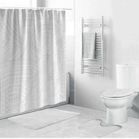 Samoan DNA Art Tattoo Bathroom Set Polynesian Pattern All White LT03 Bathroom Set (4 pcs) White - Polynesian Pride