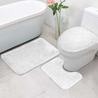 Samoan DNA Art Tattoo Bathroom Set Polynesian Pattern All White LT03 - Polynesian Pride