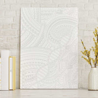 Samoan DNA Art Tattoo Canvas Wall Art Polynesian Pattern All White LT03 Without Frame White - Polynesian Pride