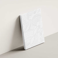 Samoan DNA Art Tattoo Canvas Wall Art Polynesian Pattern All White LT03 - Polynesian Pride