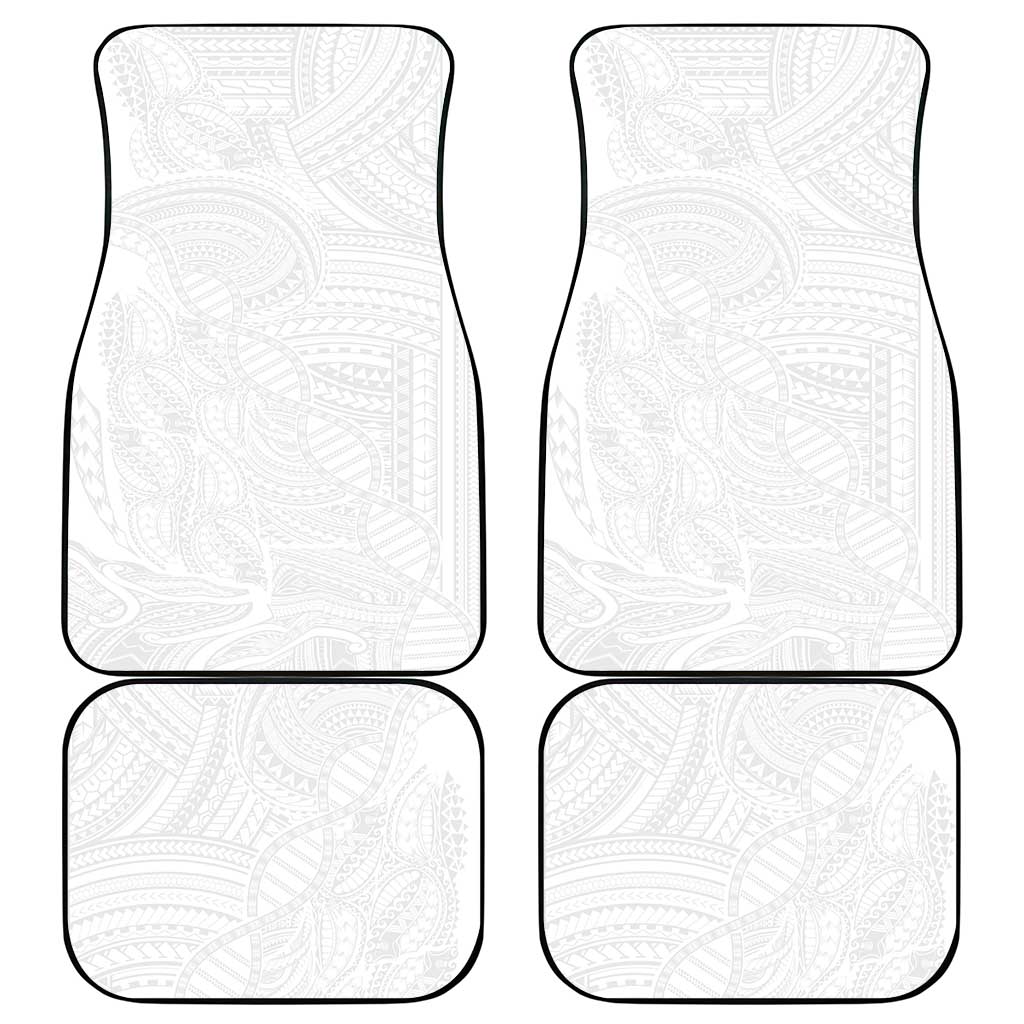 Samoan DNA Art Tattoo Car Mats Polynesian Pattern All White LT03 - Polynesian Pride