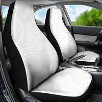 Samoan DNA Art Tattoo Car Seat Cover Polynesian Pattern All White LT03 - Polynesian Pride