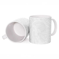Samoan DNA Art Tattoo Ceramic Mug Polynesian Pattern All White LT03 - Polynesian Pride