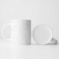 Samoan DNA Art Tattoo Ceramic Mug Polynesian Pattern All White LT03 - Polynesian Pride