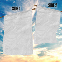 Samoan DNA Art Tattoo Garden Flag Polynesian Pattern All White LT03 - Polynesian Pride