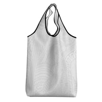 Samoan DNA Art Tattoo Grocery Bag Polynesian Pattern All White LT03 - Polynesian Pride