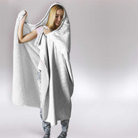 Samoan DNA Art Tattoo Hooded Blanket Polynesian Pattern All White LT03 - Polynesian Pride