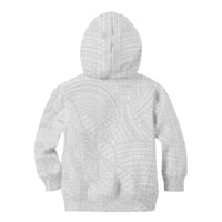 Samoan DNA Art Tattoo Kid Hoodie Polynesian Pattern All White LT03 - Polynesian Pride