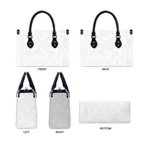 Samoan DNA Art Tattoo Leather Bag Polynesian Pattern All White LT03 - Polynesian Pride