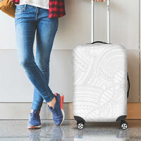 Samoan DNA Art Tattoo Luggage Cover Polynesian Pattern All White LT03 - Polynesian Pride