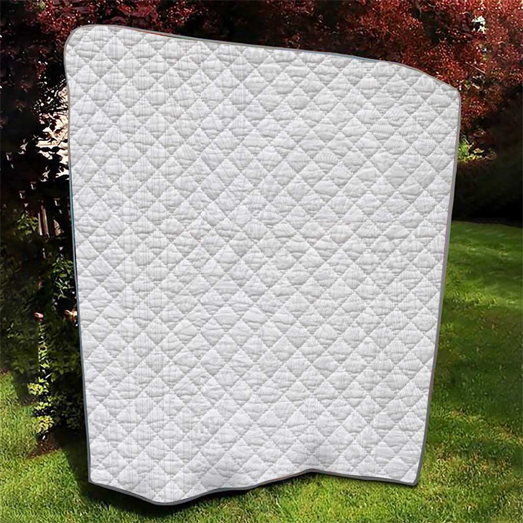 Samoan DNA Art Tattoo Quilt Polynesian Pattern All White LT03 - Polynesian Pride