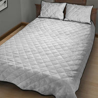 Samoan DNA Art Tattoo Quilt Bed Set Polynesian Pattern All White