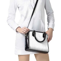 Samoan DNA Art Tattoo Shoulder Handbag Polynesian Pattern All White LT03 - Polynesian Pride