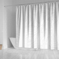 Samoan DNA Art Tattoo Shower Curtain Polynesian Pattern All White LT03 - Polynesian Pride